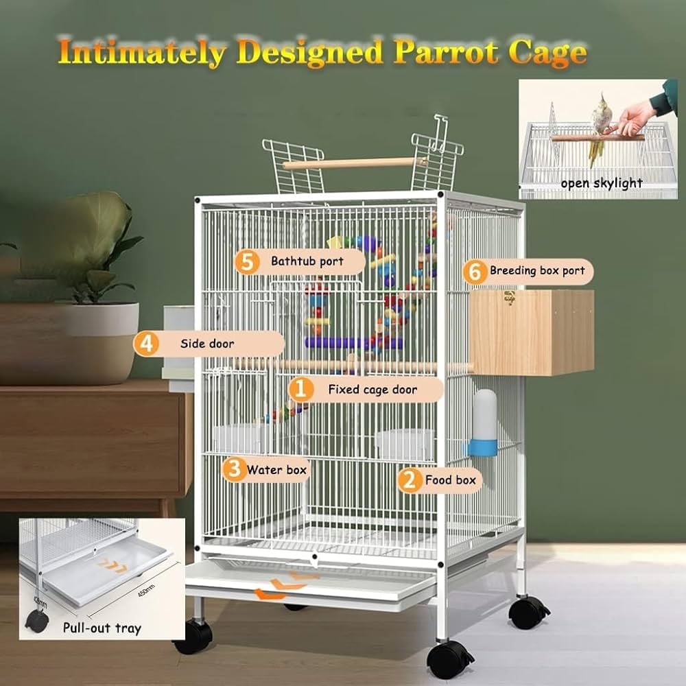 Amazon.com : Original Bird Cage Bird Cage with Stand White